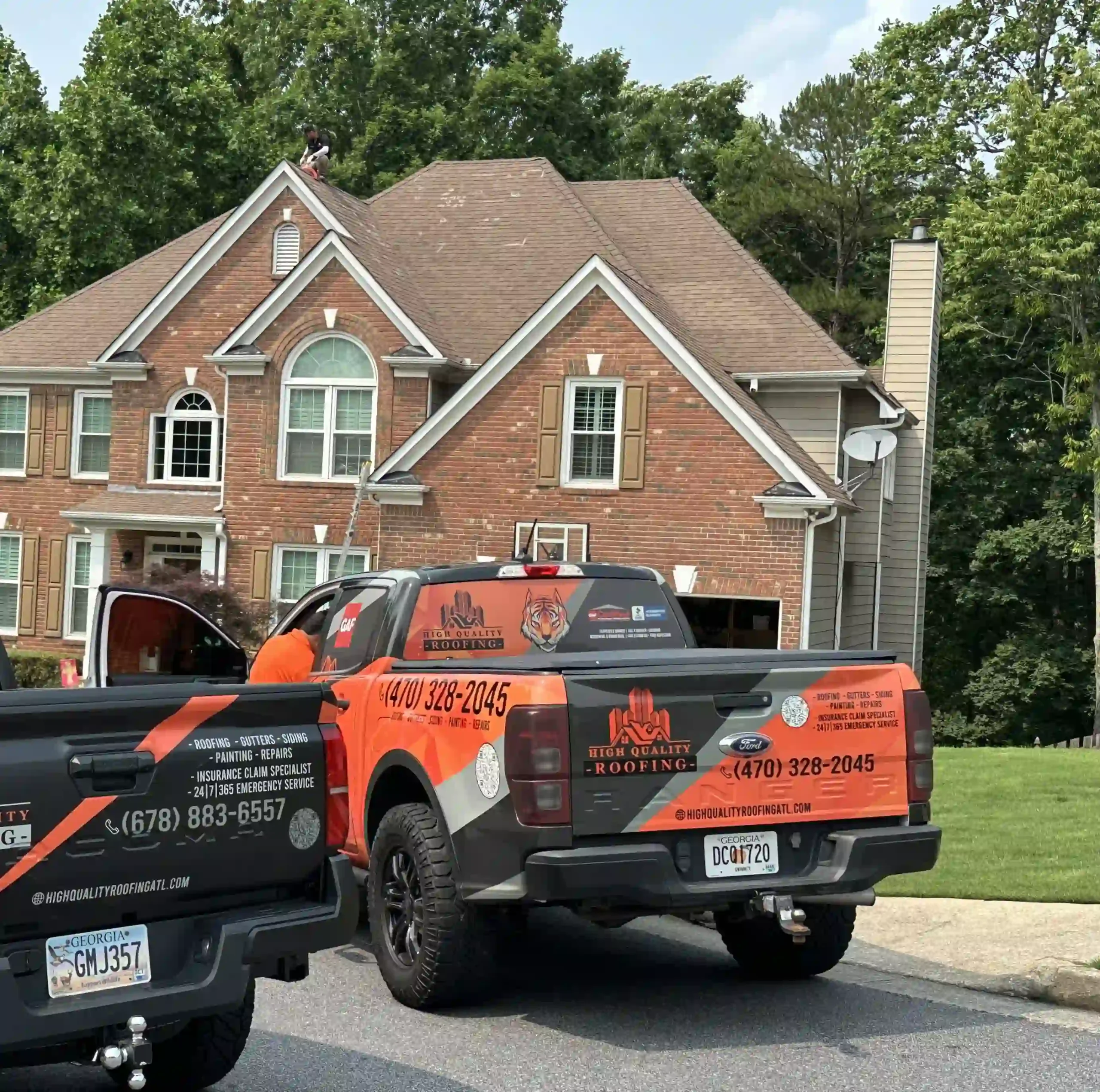 Roof repair in Atlanta house