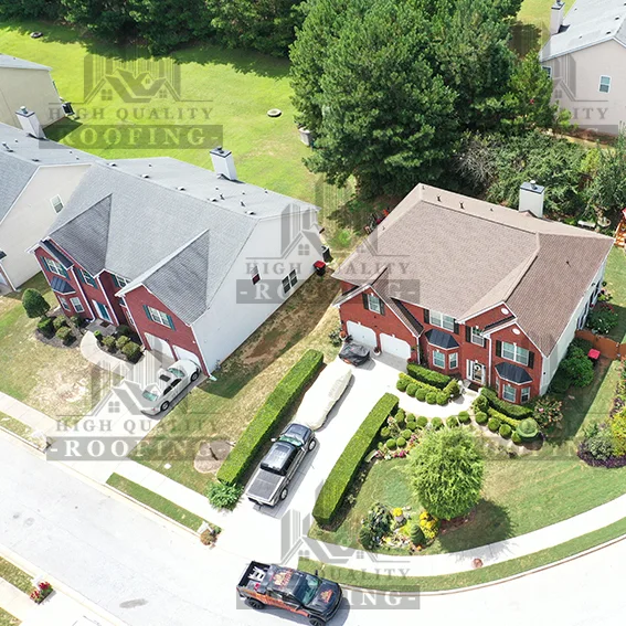 completed roofing project